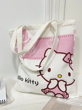 Hello Kitty 2026 New Canvas Bag/Cute Large Capacity  - New - 15.75 in L x 13.78W